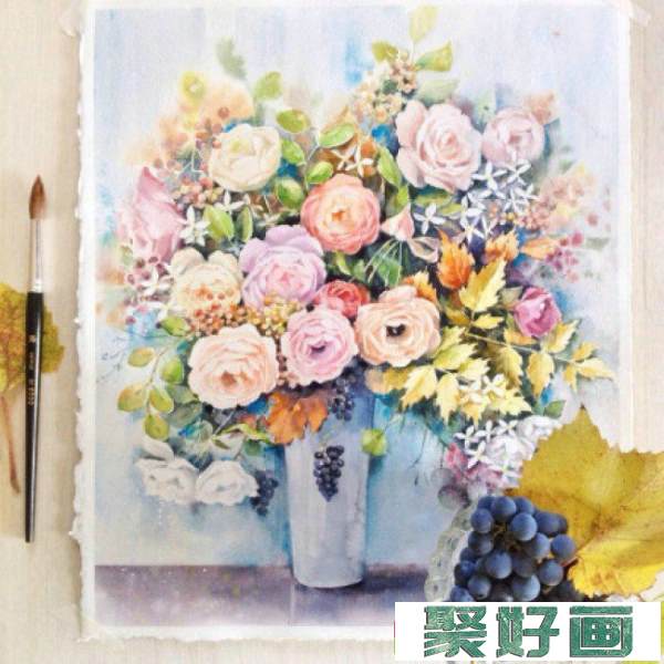 一组很美的花朵水彩画作品图片 女生看到了都会喜欢的_www.youyix.com