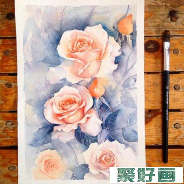 一组很美的花朵水彩画作品图片 女生看到了都会喜欢的_www.youyix.com