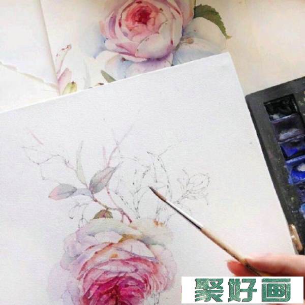 一组很美的花朵水彩画作品图片 女生看到了都会喜欢的_www.youyix.com