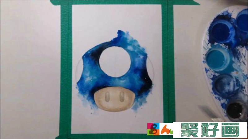 【水彩小蘑菇头】可爱的蘑菇小人水彩画教程画法写意_www.youyix.com
