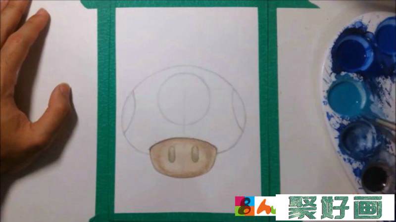 【水彩小蘑菇头】可爱的蘑菇小人水彩画教程画法写意_www.youyix.com