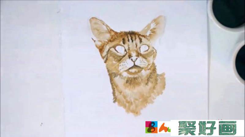 【多款水彩猫咪教程】各种姿势的猫咪水彩手绘教程 猫咪水彩的画法_www.youyix.com