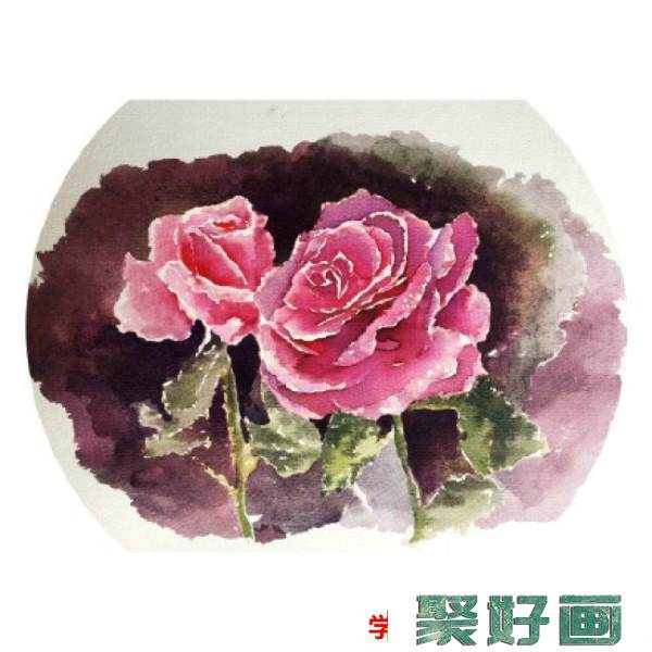 玫瑰花<a href=../zhonglei/shuicaihua/ target=_blank class=infotextkey><a href=../zhonglei/shuicaihua/ target=_blank class=infotextkey>水彩画</a></a>手绘教程图片 玫瑰花水彩花卉怎么画 玫瑰花水彩的画法_www.youyix.com