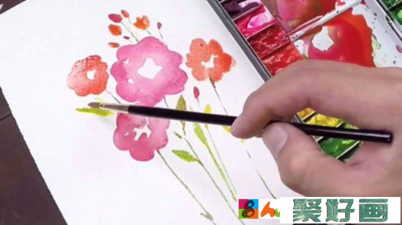 【视频】很简单的水彩花卉水彩手绘视频教程 简单新手可学_www.youyix.com