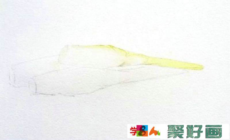 蔬菜茭白水彩画图片 茭白水彩怎么画 茭白的画法 茭白手绘教程_www.youyix.com