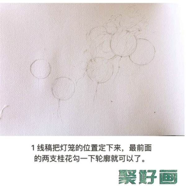 水彩画树教程：桂花树的水彩画画法教学