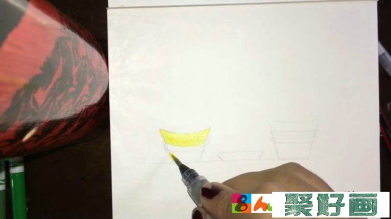 【视频】唯美而简单的带花盆的仙人掌水彩手绘视频教程 几盆仙人掌的画法_www.youyix.com