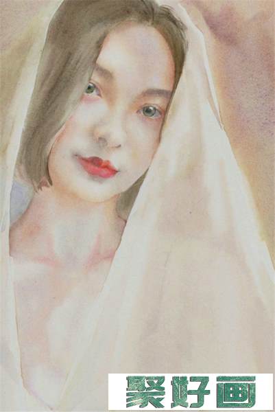 水彩画人物：水彩画美女画法教程