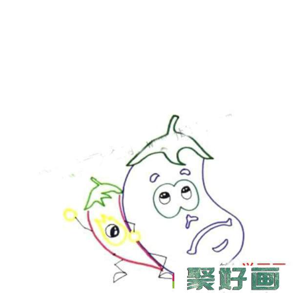 【蔬菜水彩画步骤图】小学生蔬菜创意儿童画