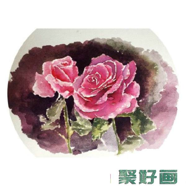 玫瑰花水彩画手绘教程图片 玫瑰花水彩花卉怎么画 玫瑰花水彩的画法_www.youyix.com