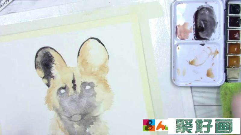 【视频】超可爱的小狗狗水彩画手绘视频教程图片 狗狗的水彩画法_www.youyix.com