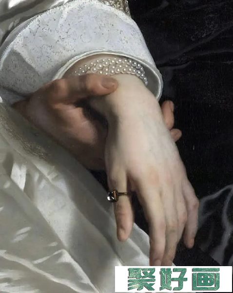 油画作品 美少女人体最优雅的部分 手指好美呀