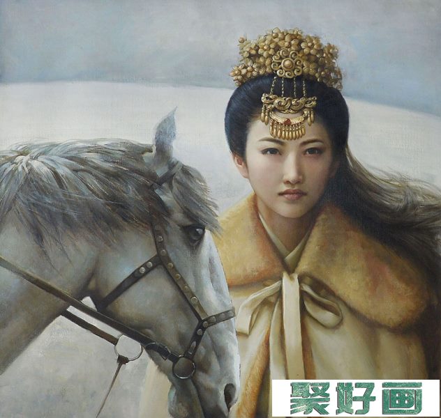 中国传统油画女人作品欣赏