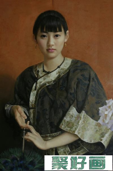 中国传统油画女人作品欣赏