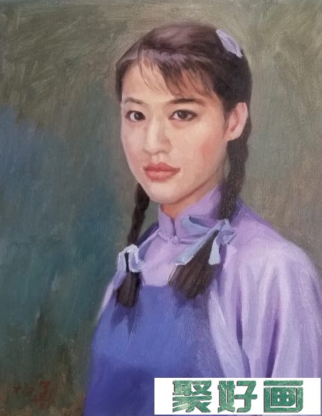 中国传统油画女人作品欣赏