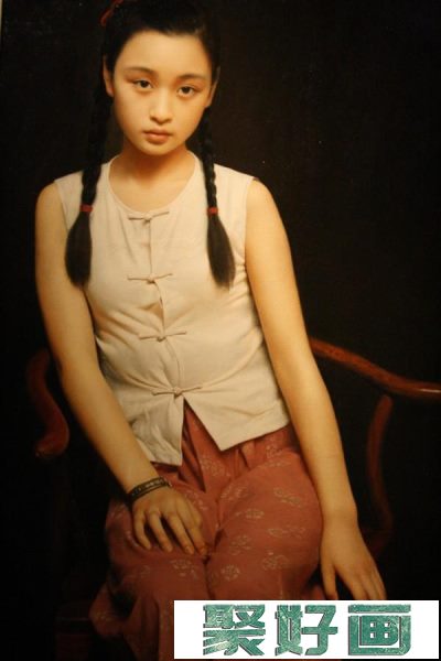 中国女人写实画派名家美女油画作品欣赏