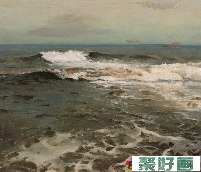 于普洁油画海景作品欣赏