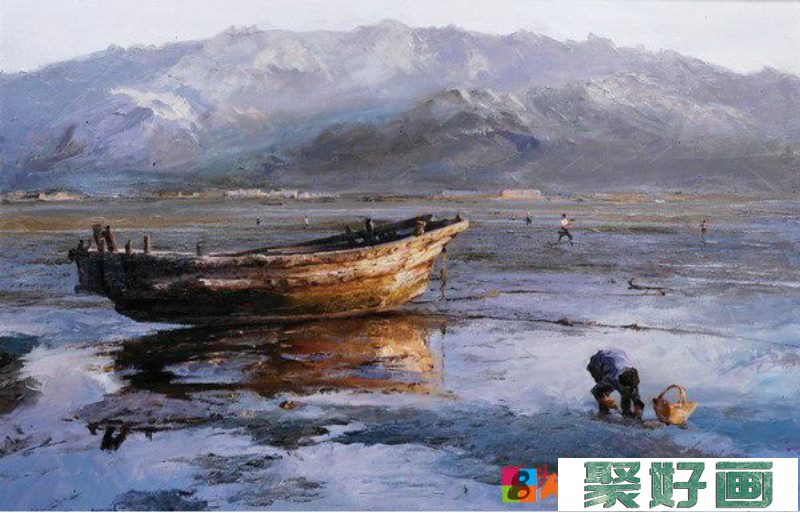 于普洁油画海景作品欣赏