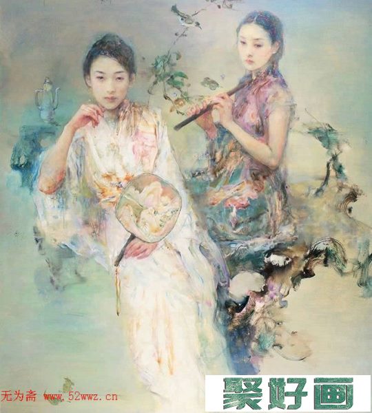 胡峻涤灵动洒脱女性题材油画作品欣赏