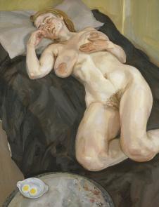 弗洛伊德作品  躺着的裸体女人
