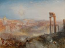 透纳作品《现代罗马-凡西诺广场》高清风景画欣赏