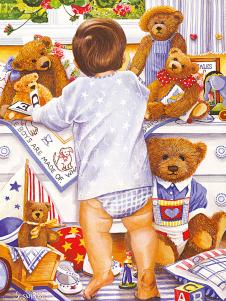 小男孩与玩具熊 A