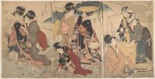 喜多川歌磨作品:浮世绘美人图
