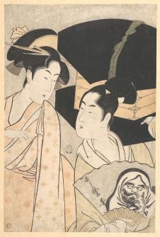 喜多川歌磨的美人心境: 日本浮世绘美人图高清素材下载