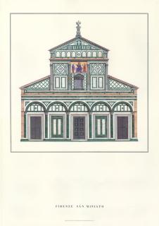 欧美建筑画高清素材 佛罗伦萨圣米尼亚托教堂装饰画