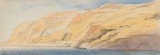 爱德华·李尔:Abu Simbel, 1-10 pm, 9 February 1867 (385)  沙漠丘陵