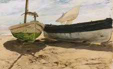 索罗拉作品: 海滩上的帆船