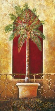 中东风格装饰画素材: 花盆里的椰树