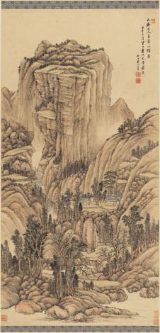 清 王翚 良常山馆图 纸本 巨幅高清国画下载