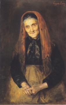 阿尔宾·艾格·利恩茨  一位穿着蒂罗尔服装的妇女的肖像