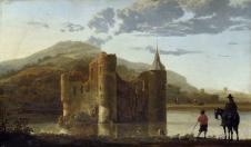 阿尔伯特·库普作品: 破败的城堡油画下载
