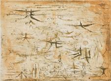 赵无极 1954年作 巴黎的天空 石板版画