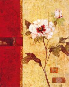 日本怀旧装饰画高清素材: 牡丹花