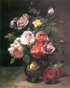 铁花瓶与玫瑰花 B