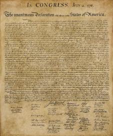 美国独立宣言英文版字母装饰画高清大图欣赏