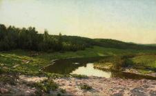 列维坦作品: 寂静的小溪