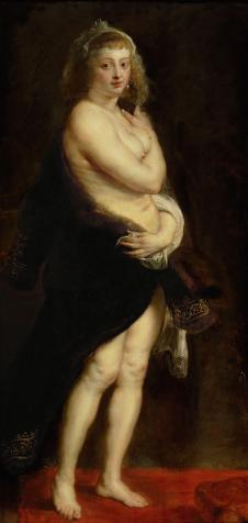 鲁本斯油画作品: 披毛皮衣的海伦娜·芙尔曼