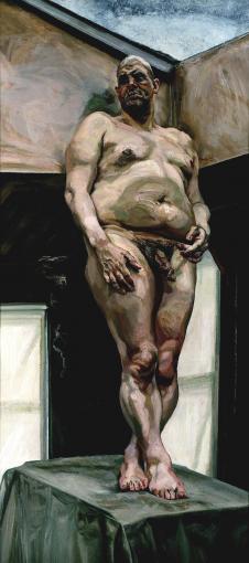 弗洛伊德作品  站着的裸体男模特 高清图片素材