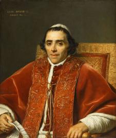 雅克路易大卫作品: 教皇肖像油画 教皇油画