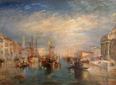透纳风景画高清大图下载: 威尼斯港口油画