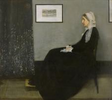 惠斯勒作品:画家的母亲肖像又名：灰与黑的协奏曲