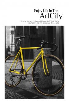 黄旧黄旧的街头风景摄影欣赏: 自行车