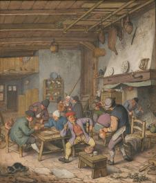 扬·斯特恩作品: 旅店里的农民Room in an Inn with Peasants Drin