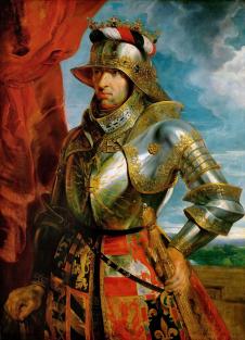 鲁本斯油画作品: 马克西米连 穿盔甲的战士油画欣赏