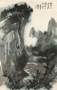 张大千 癸卯（1963）年作 泼墨山水