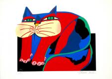 奥尔德米尔·马丁斯 （Aldemir Martins）gato sentado 猫装饰画